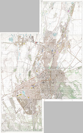 Карта города Алма-Ата 1:10K %Map of Alma-Ata
Карта города Алма-Ата. Масштаб 1:10,000. Сборная карта, составленная из листов карт издания Генерального Штаба СССР, представленных в интернете. 1988 г.
Ключевые слова: Алма-Ата,топографические карты