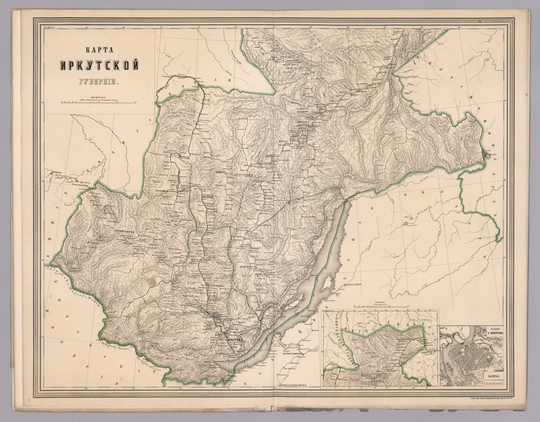 Карта Иркутской Губернии  1:2.1M% Irkutskaya Gubernia
Карта Иркутской Губернии. Масштаб 1:2,100,000 - 50 верст в дюйме. В сб.: Подробный Атлас Азиатской России. С. Петербург. Издание Картографического Заведения Ильина, 1876.

Ключевые слова: атласы,издательство Ильина,Иркутск,Ангара