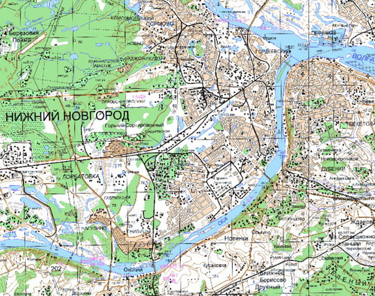 Нижний Новгород и окрестности %Nizhny Novgorod and vicinity
Нижний Новгород и окрестности. Карта Госгеоцентра. Масштаб 1:25,000
Ключевые слова: Нижний Новгород,карты ГГЦ