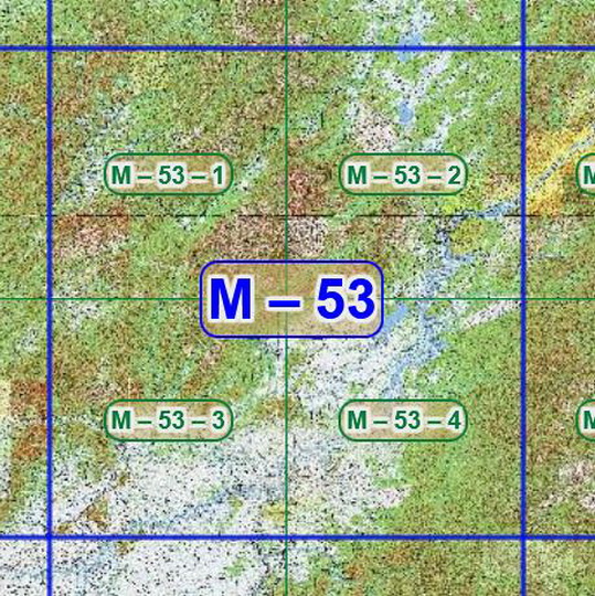 Квадрат M-53 топографических карт 1:100K
Листы квадрата M-53 советских топографических карт. Масштаб 1км в 1см - 1:100,000. Листы карт изданы, в основном, в 1980-1990-х годах.
Ключевые слова: топографические карты,подробные карты России