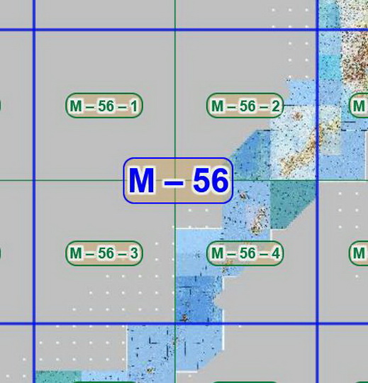 Квадрат M-56 топографических карт 1:100K
Листы квадрата M-56 советских топографических карт. Масштаб 1км в 1см - 1:100,000. Листы карт изданы, в основном, в 1980-1990-х годах.
Ключевые слова: топографические карты,подробные карты России