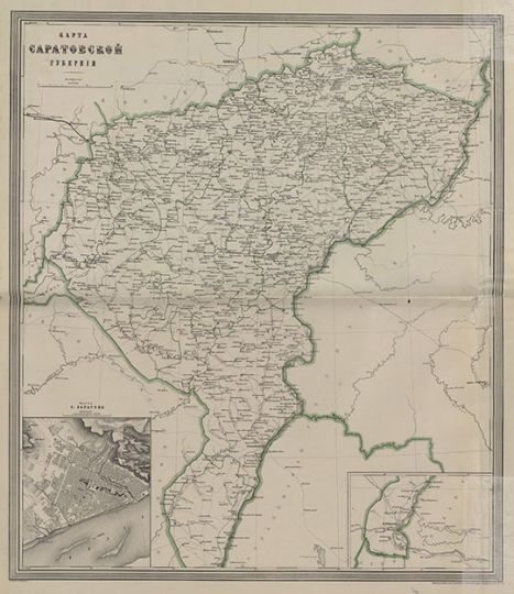 Саратовская губерния в Атласе Ильина  1:840K% Saratovskaya Gubernia by Ilyin
Карта Саратовской губернии. Масштаб 1:840,000. На врезке - план г. Саратова. В кн.:  Подробный атлас Российской империи с планами главных городов. Издание картографического заведения А. Ильина. СПб, 1871, 6 с., 70 л. карт.
Ключевые слова: Саратов,атласы,издательство Ильина,атлас 1871