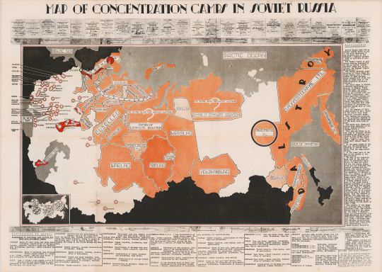Лагеря и тюрьмы Советского Союза в 1945 году % Camps and jails in the USSR
Карта лагерей и тюрем Советского Союза в 1945 году. Авторы: Mora, Sylwester (S. Starzewski);Zwierniak, Piotr (Kazimierz). В привязанном к координатной сетке виде - карта 1419454
