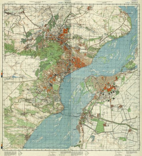 Карта Саратова и Энгельса 1:50К % Map of Saratov and Engels
Карта Саратова и Энгельса. Масштаб 1:50К. �Издание 1980 г.
Ключевые слова: Саратов,топографические карты