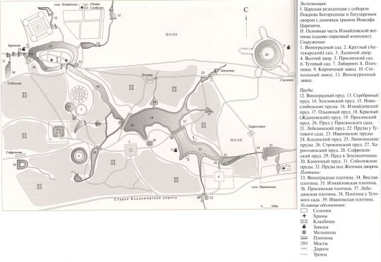 Царская усадьба Измайлово. Реконструкция плана усадьбы второй половины XVII века - начала XVIII века
