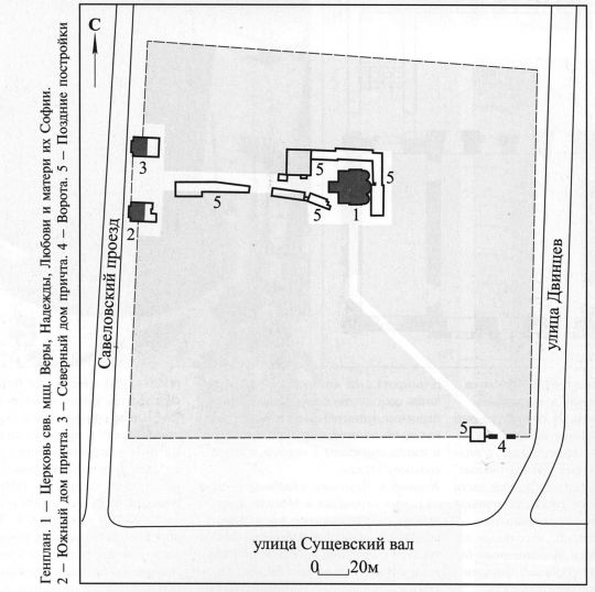 Миусское кладбище. Генплан
