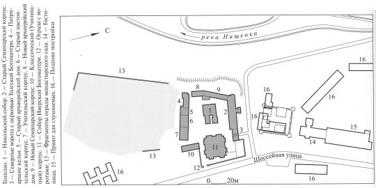 Николо-Перервинский монастырь. Генплан
