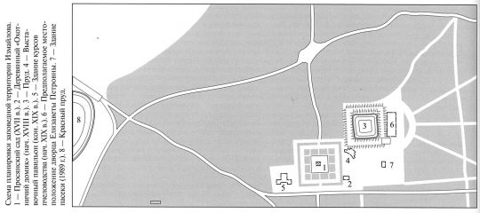 Схема планировки заповедной территории Измайлова
