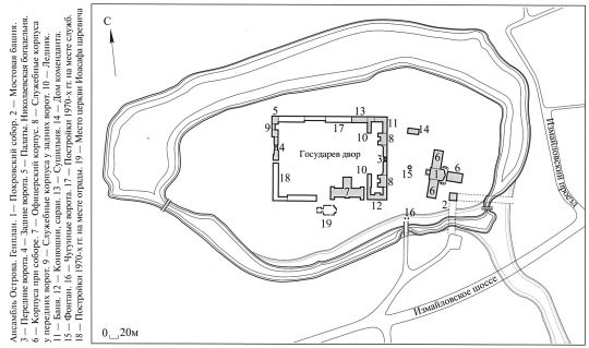 Усадьба Измайлово. Ансамбль острова. Генплан
