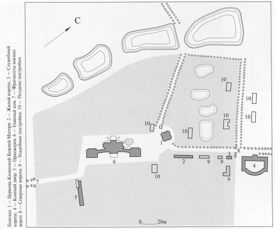 Усадьба Узкое. Генплан
