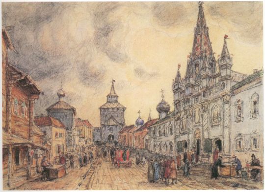 Никольская улица в конце XVII века
