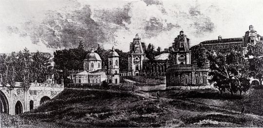 Царицыно. Литография XIX века
