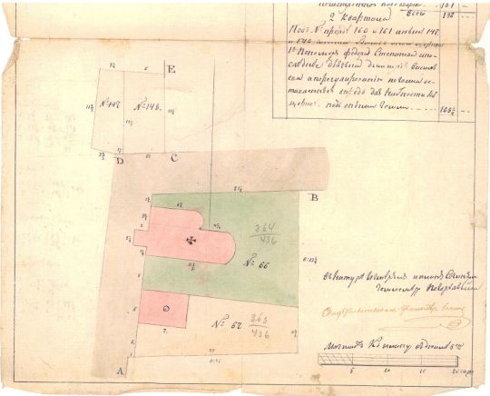 План церкви Святой Троицы в Хохлах с погостом
