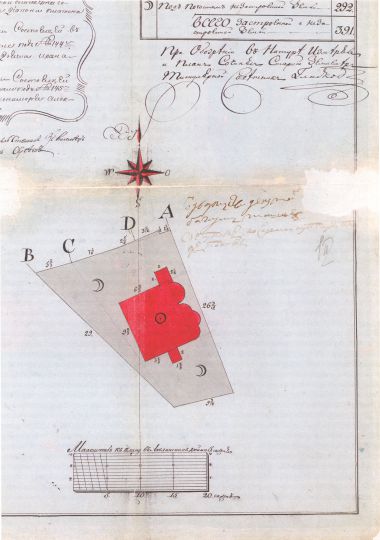 План церкви св. Владимира с погостом
