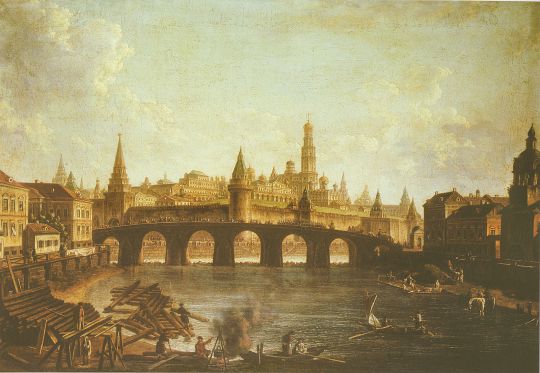 Вид Московского Кремля и Каменного Моста
