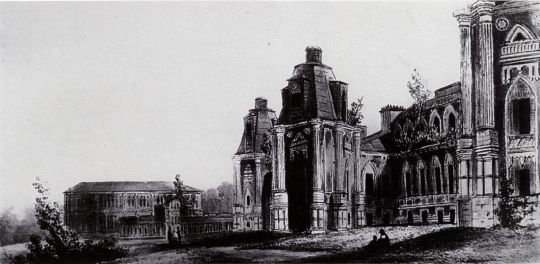 Вид царицынского дворца. Литография.
