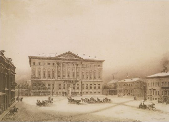 Вид дома московского генерал-губернатора на Тверской улице 
