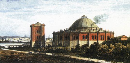 Здание паровозного депо
Здание паровозного депо «на 20 стойл» для стоянки и ремонта паровозов. Строительство велось по типовому проекту, разработанному учеником К.А.Тона Рудольфом Андреевичем Желязевичем. 
