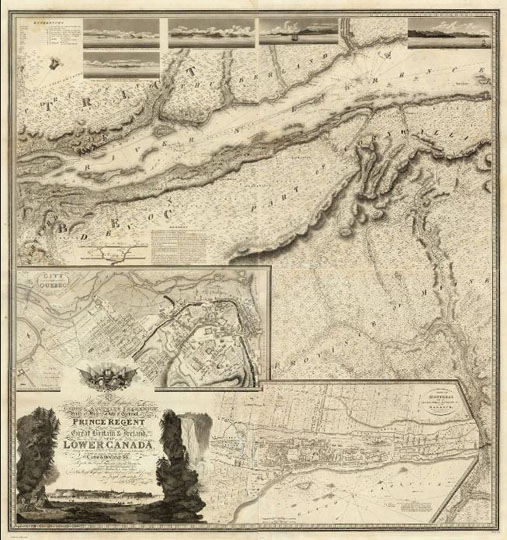 План Монреаля 1:174K%Map of Montreal
План Монреаля. To His Royal Highness George Augustus Frederick. This Topographical map of the Province of Lower Canada, shewing its division into Districts, Counties, Seigniories, & Townships. Published by W. Faden, Charing Cross, Augst. 12th. 1815. Engraved by J. Walker & Sons, 47 Bernard Street, Russell Square, London. J. Walker sculp. (with) Town of Three Rivers. (with) City of Quebec. (with) Town of Montreal. 133х134см. Масштаб 1:174240  
Ключевые слова: Монреаль