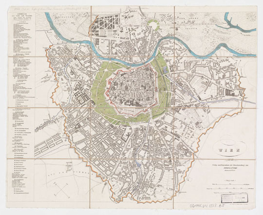 План Вены 1:16K%Map of Vienna
План Вены. Wien / gestochen von Dominik Biller Ju: in Wien. Масштаб [ca 1:16,000]. Biller, Dominik., creator. Artaria & Co. 1 map : hand col. 35 x 43 cm.

Ключевые слова: Вена,Австрия