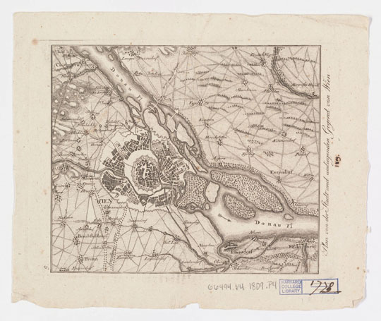 План Вены и окрестностей%Map of Vienna and vicinities
План Вены и окрестностей. Plan von der Stadt und umliegenden Gegend von Wien. 18 x 21 cm.
Ключевые слова: Вена