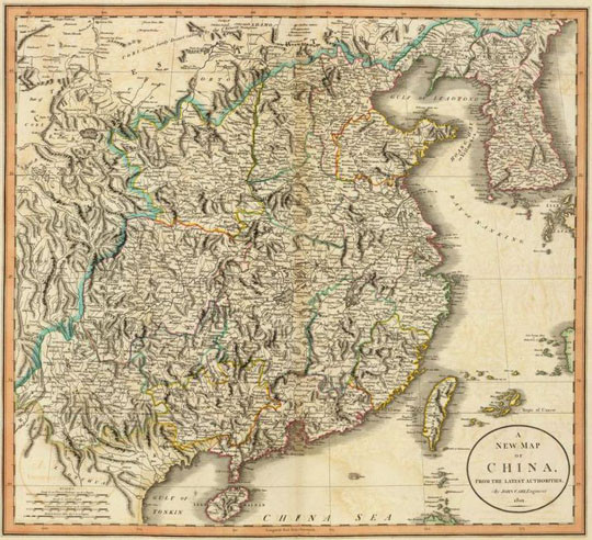 Карта Китая 1:6.2M%Map of China
Карта Китая. A new map of China, from the latest authorities, by John Cary, engraver, 1801. London: Published by J. Cary, Engraver & Map-seller, No. 181, Strand, Augst. 1, 1801. 47х52см. Масштаб 1:6,150,000.
Ключевые слова: Китай,Пекин,Корея,Сеул,английские карты