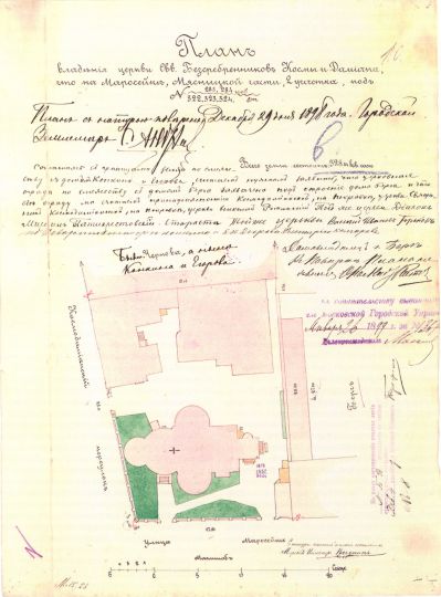 Церковь Космы и Дамиана. План церковного участка
