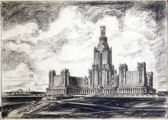 Университет на Ленинских горах. Фасад. Проект
