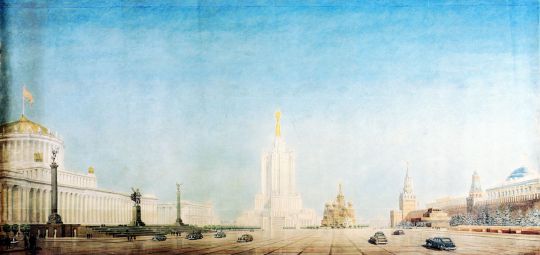 Высотный дом в Зарядье. Перспектива с Красной площади. Проект
