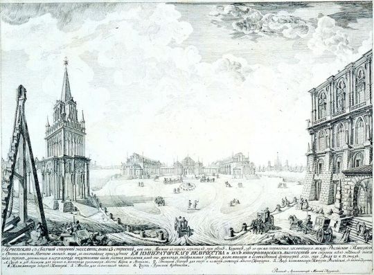 Павильоны на Ходынском лугу в Москве. Вид с северной стороны
Ключевые слова: Ходынское поле,Баженов,Казаков