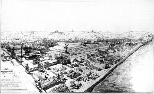 Первая Всероссийская сельскохозяйственная выставка
Первая Всероссийская сельскохозяйственная и кустарно-промышленная выставка. Открыта в августе 1923 года. Автор генплана и головных павильонов И.В. Жолтовский.
