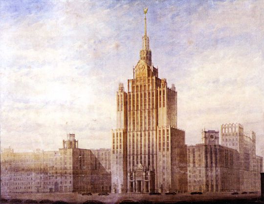 Высотное здание у Красных ворот, один из вариантов проекта
