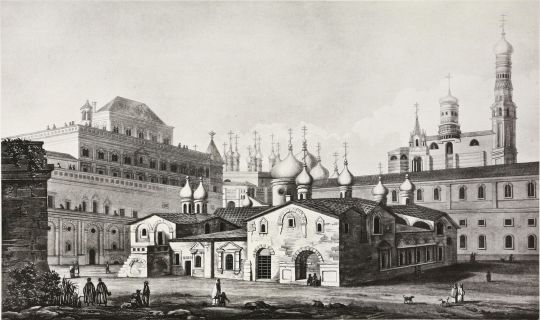 Церковь Спаса на Бору и терем в Кремле
