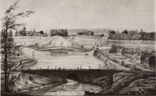 Пресненские пруды и мост
