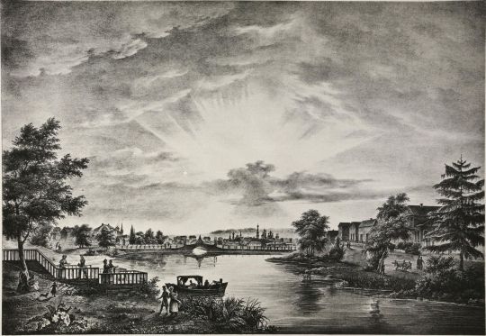 Нижний Пресненский пруд и Горбатый мост
