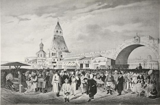 Вид Толкучего рынка на Новой площади
