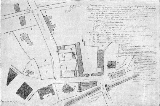 План Арбатской площади в 1799 г.
План Арбатской площади в 1799 г. Чертеж. (См. экспликацию в комментарии под № 3). 
