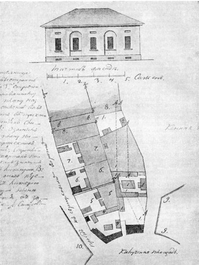 Калужская площадь и местность между Житной улицей и Коровьим валом в 1811 г.
Калужская (Октябрьская) площадь и местность между Житной улицей и Коровьим валом в 1811 г. Чертеж. (См. экспликацию в комментарии под № 25).
