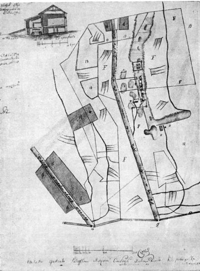 Коломенская дорога за Коломенской (Абельмановской) заставой и частные бойни возле нее в 1810 г.
Коломенская дорога за Коломенской (Абельмановской) заставой и частные бойни возле нее в 1810 г. Чертеж. (См. экспликацию в комментарии под № 36). 

