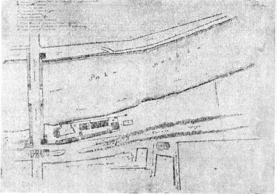 Набережная р. Москвы у Б. Каменного моста в 1781 г. 
