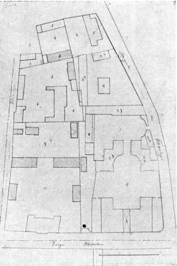 Тверская улица между Брюсовым переулком и Вознесенским переулком в 1781 г. 
