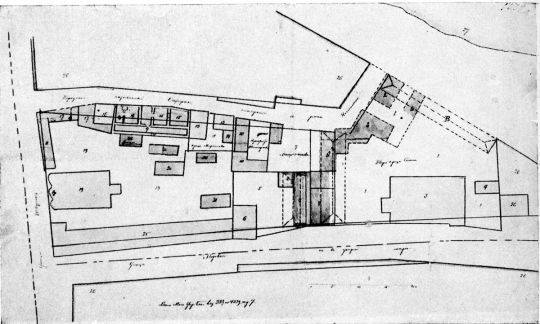 Между Моховой улицей и р. Неглинной, Тверской и Никитской улицами в 1772 г.
