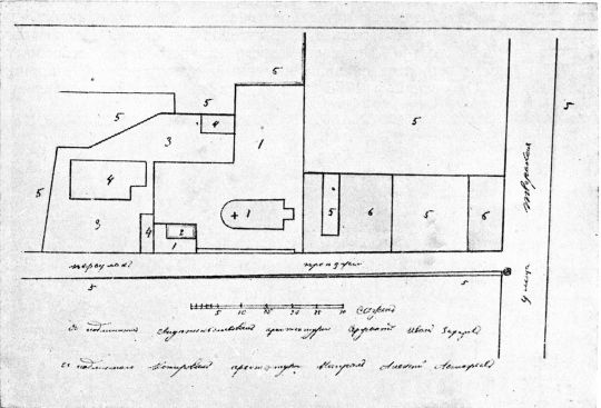 Столешников переулок близ Тверской в 1778 г.
