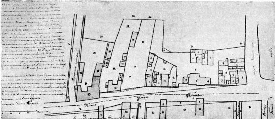 Покровка между Потаповским переулком и Покровскими воротами в 1777 г. 
