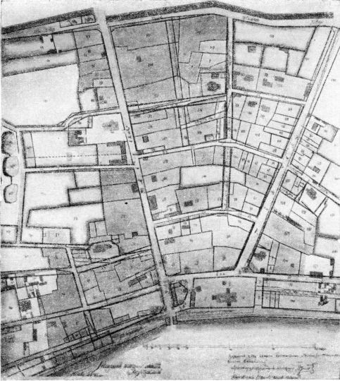 План погоревшей в 1773 г. части Земляного города
