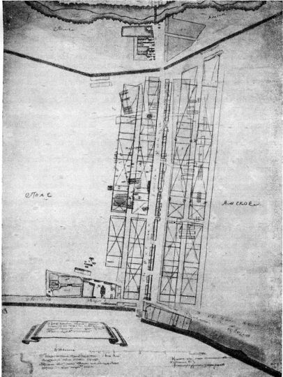 План погоревшей в 1773 г. Тверской-Ямской слободы и ее восстановления

