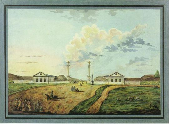 Тверская застава
Тверская застава. Конец XVIII века. Неизвестный автор по гравюре Ф. Кампорези
Ключевые слова: Кампорези,Тверская застава