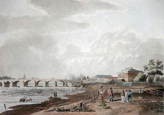 Вид Каменного моста в окрестностях Москвы
