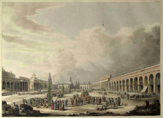 View of the Great Square, with the Shops at Moscow
