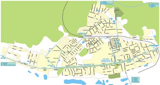 План города Озеры
